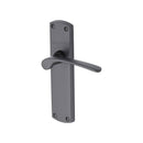 Heritage Brass Door Handle Lever Latch Diplomat Design Matt Black finish
 - DIP7810-BKMT - Choice Handles