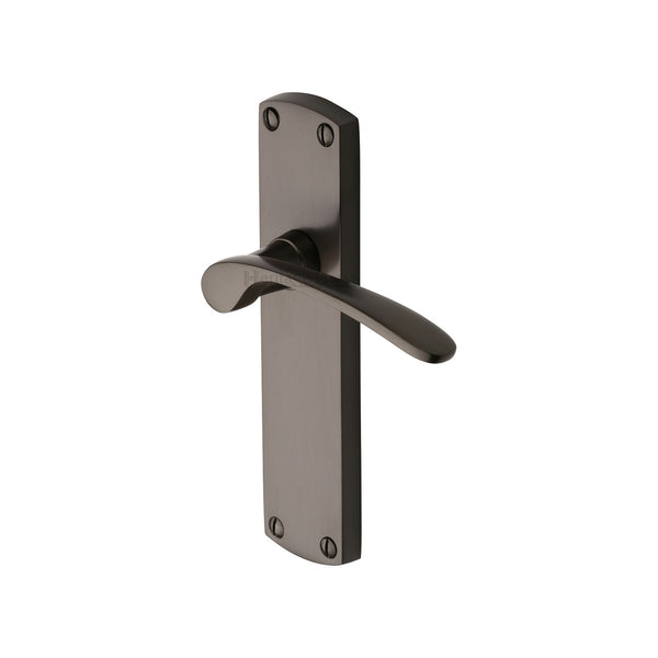 Heritage Brass Door Handle Lever Latch Diplomat Design Matt Bronze finish - DIP7810-MB - Choice Handles