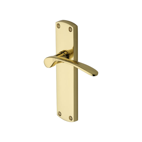 Heritage Brass Door Handle Lever Latch Diplomat Design Polished Brass finish
 - DIP7810-PB - Choice Handles