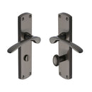 Heritage Brass Door Handle for Bathroom Diplomat Design Matt Bronze finish - DIP7830-MB - Choice Handles