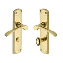Heritage Brass Door Handle for Bathroom Diplomat Design Polished Brass finish - DIP7830-PB - Choice Handles