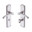 Heritage Brass Door Handle for Bathroom Diplomat Design Satin Brass finish
 - DIP7830-SN - Choice Handles