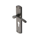 Heritage Brass Door Handle for Euro Profile Plate Diplomat Design Matt Bronze finish - DIP7848-MB - Choice Handles