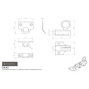 Carlisle Brass - Fan Light Catch - Satin Chrome - DK42SC - Choice Handles