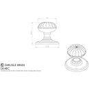 Carlisle Brass - Delamain Flower Knob  32mm - Polished Chrome - DK48CCP - Choice Handles