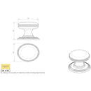 Carlisle Brass - Delamain Ringed Knob 35mm - Satin Nickel - DK49CSN - Choice Handles