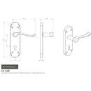 Carlisle Brass - Oakley Lever on Lock Backplate - Satin Chrome - DL168SC - Choice Handles