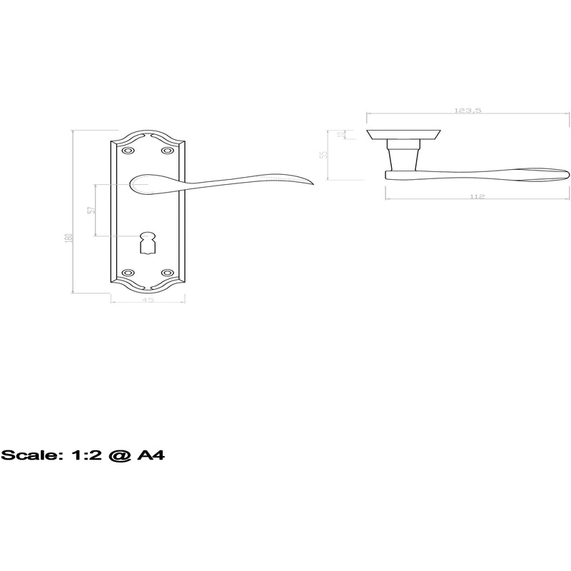 Carlisle Brass - Madrid Lever on Lock Backplate - Florentine Bronze - DL190FB - Choice Handles