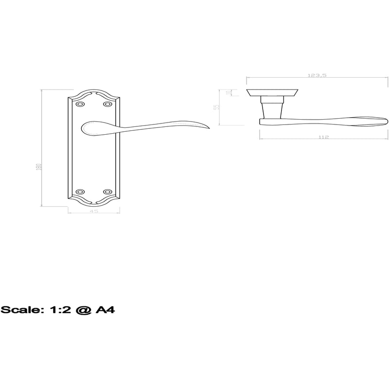 Carlisle Brass - Madrid Lever on Latch Backplate - Polished Brass - DL191 - Choice Handles