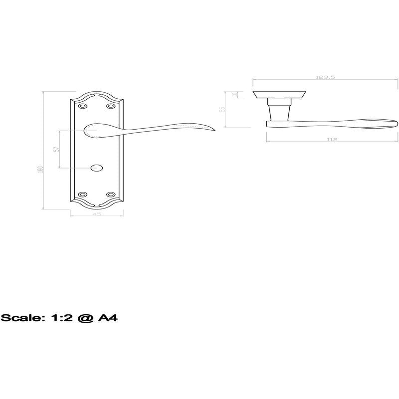 Carlisle Brass - Madrid Lever on WC Backplate - Satin Chrome - DL192SC - Choice Handles