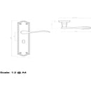 Carlisle Brass - Madrid Lever on Long Lock Backplate - Polished Chrome - DL290CP - Choice Handles
