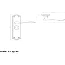 Carlisle Brass - Madrid Lever on  Long WC Backplate - Polished Chrome - DL292CP - Choice Handles