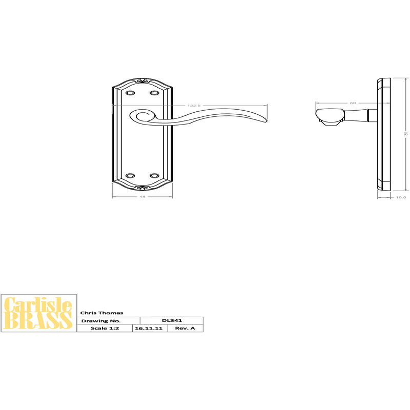 Carlisle Brass - Wentworth Lever on Latch Backplate - Florentine Bronze - DL341FB - Choice Handles