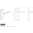Carlisle Brass - Victorian Scroll Lever on WC Backplate - Polished Chrome - DL54WCCP - Choice Handles