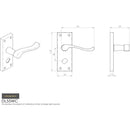Carlisle Brass - Victorian Scroll Lever on Short Privacy Backplate - Polished Brass - DL55WC - Choice Handles
