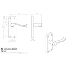 Carlisle Brass - Victorian Scroll Lever on Short Latch Backplate - Satin Chrome - DL55SC - Choice Handles