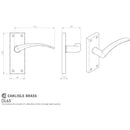 Carlisle Brass - Wing Lever on Short Latch Backplate - Satin Chrome - DL65SC - Choice Handles