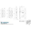 Eurospec - Easi-T Din Euro Profile Sashlock Radius, 60mm Backset  - Satin Stainless Steel DLS7260EPSSS/R - Choice Handles