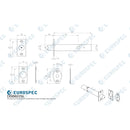 Eurospec - Security Door Rack Bolt Long - Electro Brassed - DSB8225LEB - Choice Handles