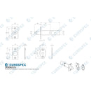 Eurospec - Security Door Rack Bolt - Electro Brassed - DSB8225EB - Choice Handles