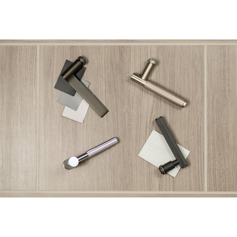 Millhouse Brass Cartwright Lever Door Handle on Concealed Round Rose - Satin Nickel - MHCR200SN
