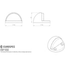 Eurospec - Floor Mounted Door Stop - Shielded (Small) - Bright Stainless Steel - DSF1032BSS - Choice Handles
