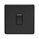 Eurolite Concealed 3mm 1 Gang Switch - Matt Black - ECMB1SWB - Choice Handles