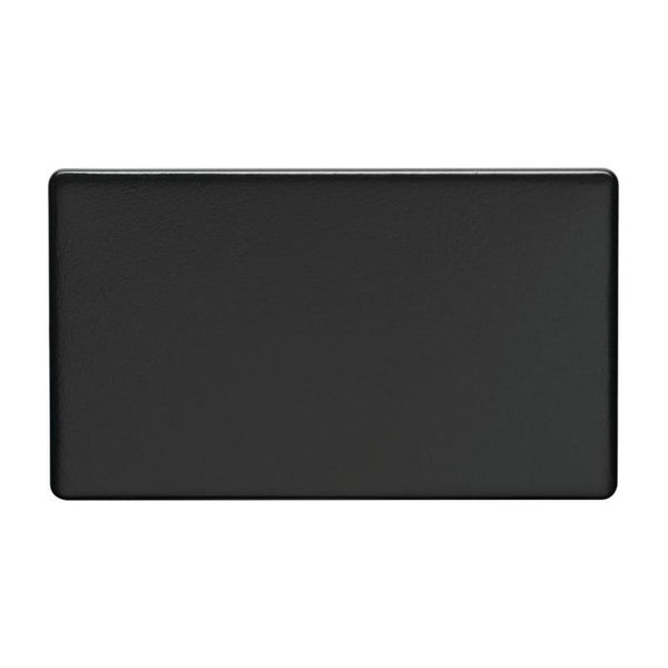 Eurolite Concealed 3mm Double Blank Plate - Matt Black - ECMB2B - Choice Handles