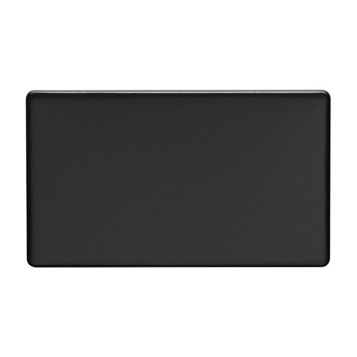 Eurolite Concealed 3mm Double Blank Plate - Matt Black - ECMB2B - Choice Handles