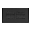 Eurolite Concealed 3mm 6 Gang Switch - Matt Black - ECMB6SWB - Choice Handles