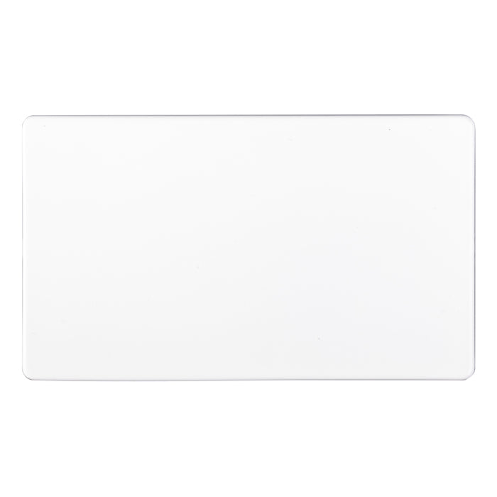 Eurolite Concealed 3mm Double Blank Plate - Matt White - ECW2B - Choice Handles
