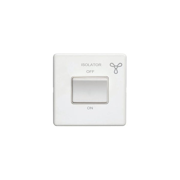 Eurolite Concealed 3mm Fan Switch - Matt White - ECWFSWW - Choice Handles