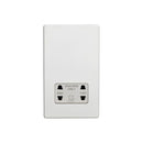 Eurolite Concealed 3mm Shaver Socket - Matt White - ECWSHSW - Choice Handles