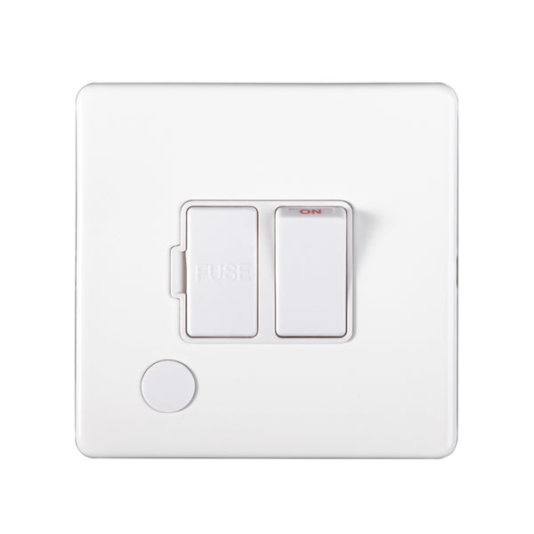Eurolite Concealed 3mm Switched Fuse Spur - Matt White - ECWSWFFOW - Choice Handles