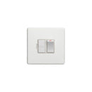 Eurolite Concealed 3mm Switched Fuse Spur - Matt White - ECWSWFW - Choice Handles