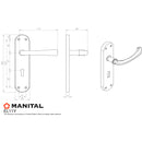 Manital - Ibra Lever on Euro Lock Backplate - Polished Chrome - EL11YCP - Choice Handles