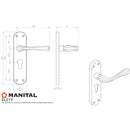 Manital - Astro Lever on Euro Lock Backplate - Satin Chrome - EL21YSC - Choice Handles