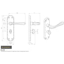 Manital - Astro Lever on WC Backplate - Satin Chrome - EL23SC - Choice Handles