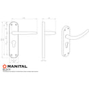 Manital - Lilla Lever on Euro Lock Backplate - Satin Chrome - EL31YSC - Choice Handles