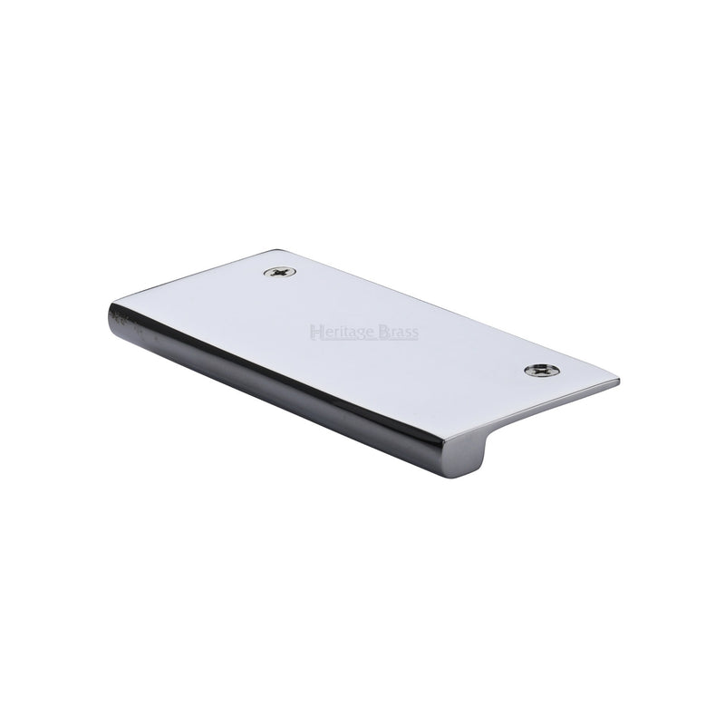 Heritage Brass EPT Edge Pull Cabinet Handle 100mm Polished Chrome finish
 - EPT100-38-PC - Choice Handles