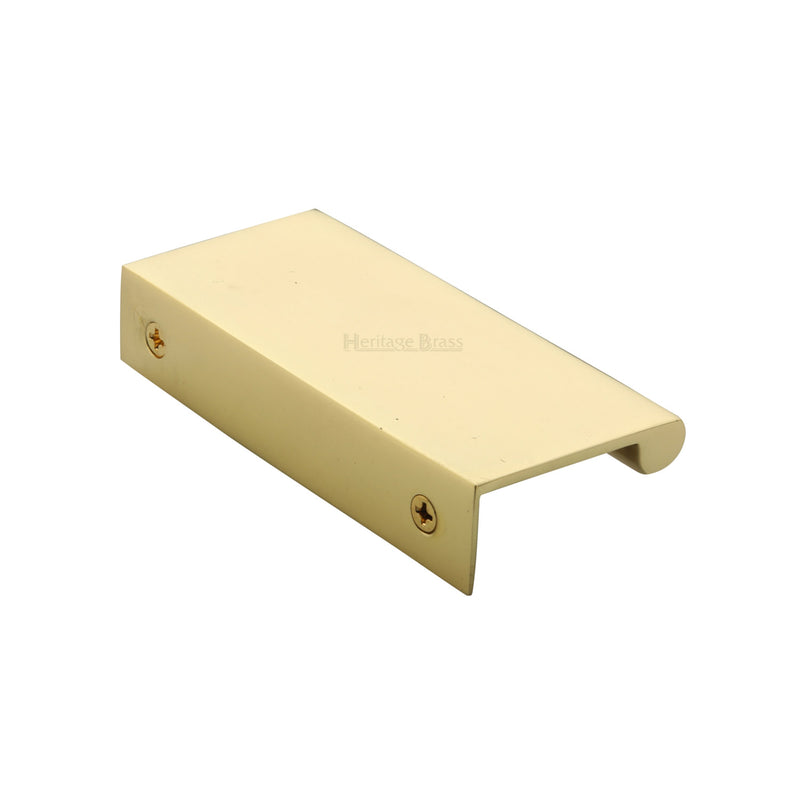 Heritage Brass EPTR Edge Pull Cabinet Handle 100mm Polished Brass finish
 - EPTR100-44-PB - Choice Handles