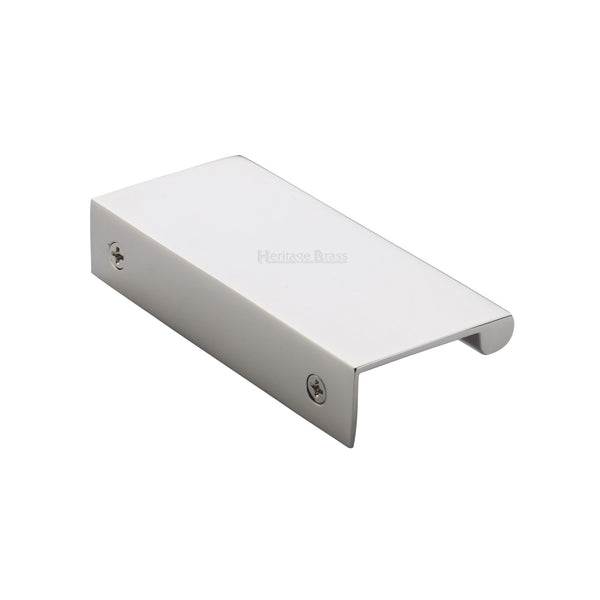 Heritage Brass EPTR Edge Pull Cabinet Handle 100mm Polished Nickel finish
 - EPTR100-44-PNF - Choice Handles