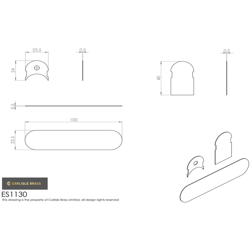 Eurospec - Eurospec Concealed Hinge Fire Kit S/A Fd30 Suits 1130 - ES1130