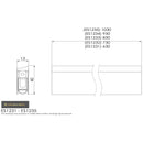 Eurospec - Surface 37 DB Range 1030mm.  - Satin Anodised Aluminium - ES1235 - Choice Handles