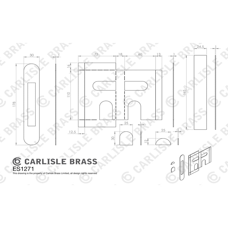 Eurospec - Eurospec Universal Uk Sashlock Kits C/W Strike Plate S/A Fd30/60 - ES1271