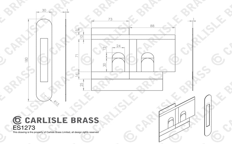 Eurospec - Universal Uk Deadlock Fire Kit C/W Strike Plate S/A Fd30/60 - ES1273