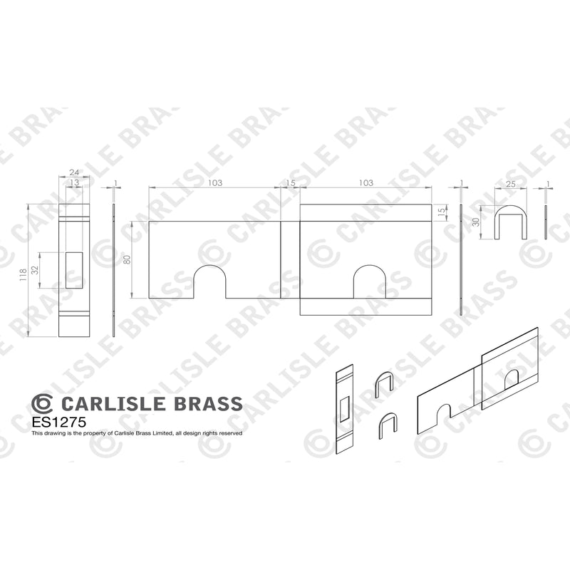 Eurospec - Eurospec Fire Brigade Lock Kit C/W Strike Plate S/A Fd30/60 - ES1275