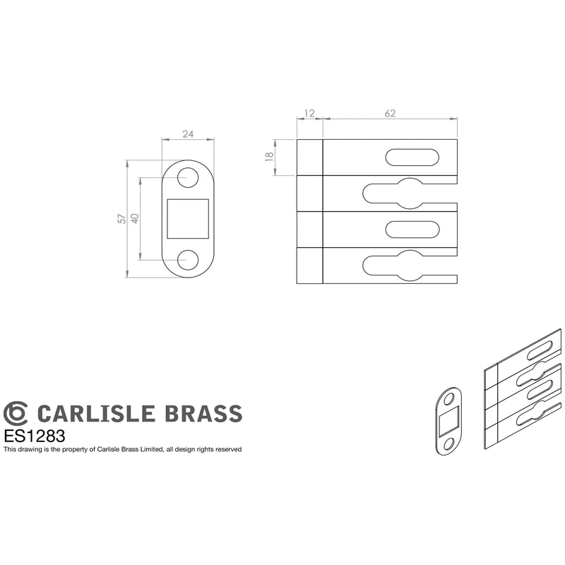 Eurospec - Tubular Latch Fire Kit To Suit C/W Strike Plate S/A Fd30/60 - ES1283