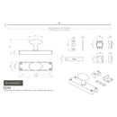 Carlisle Brass - Espagnolette - Oval Knob Set With 2 X 1.2 Mtr Rods & Keepers - Satin Chrome - ES34SC - Choice Handles