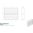 Eurospec - Intumescent Air Transfer Grille 225mm X 225mm - Silver - ES404 - Choice Handles